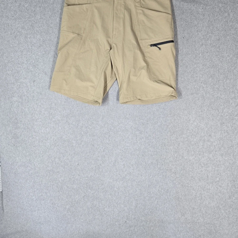 The North Face Men Activewear Shorts 32 Khaki Nylon Retrac Tech Cargo Zip Hiking